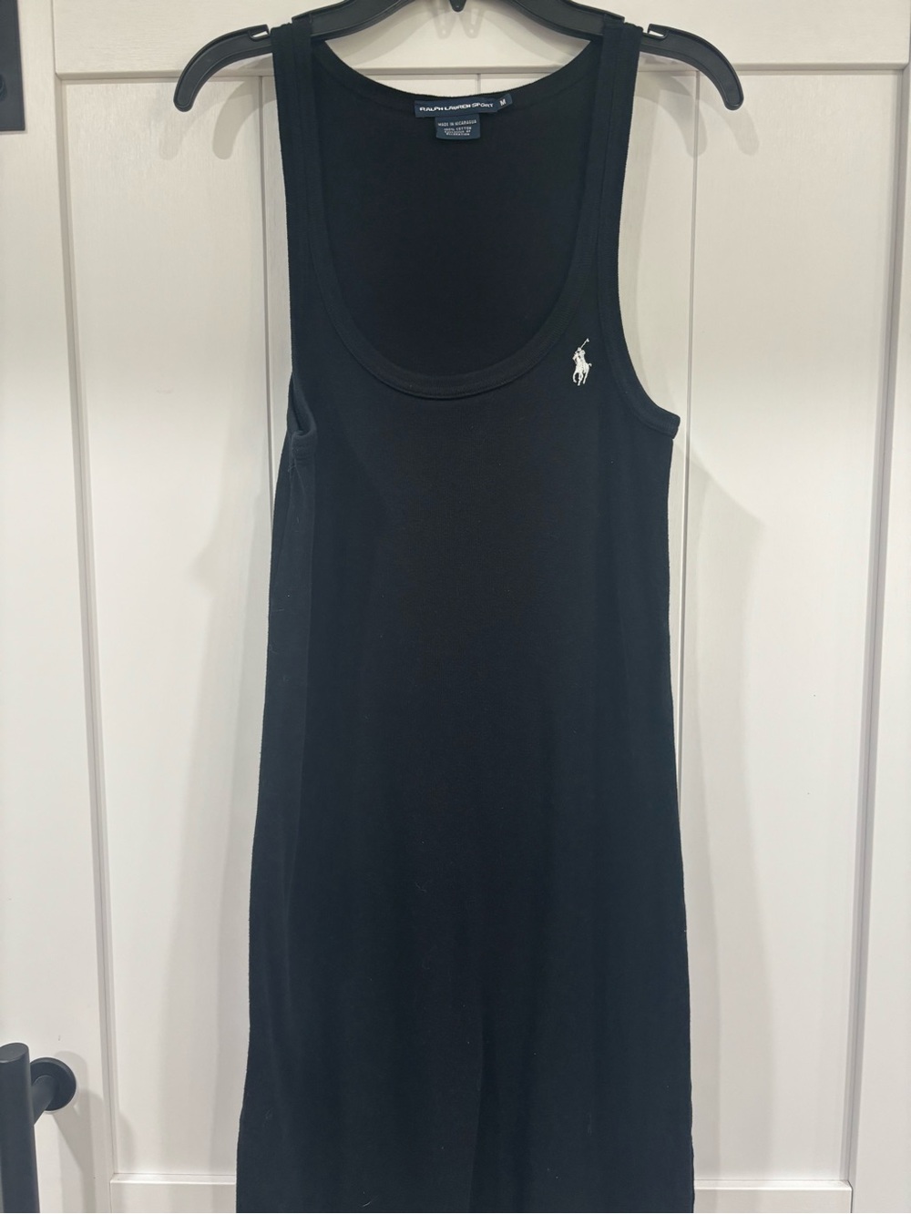 Ralph Lauren Black Sleeveless Mini Tank Dress with Polo Pony